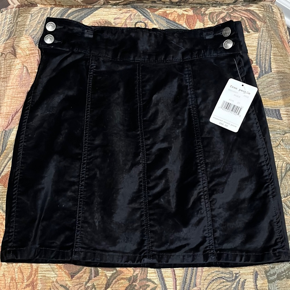 Black Velvet Skirt